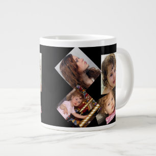 Vier Fotocollage-Sjabloon Grote Koffiekop