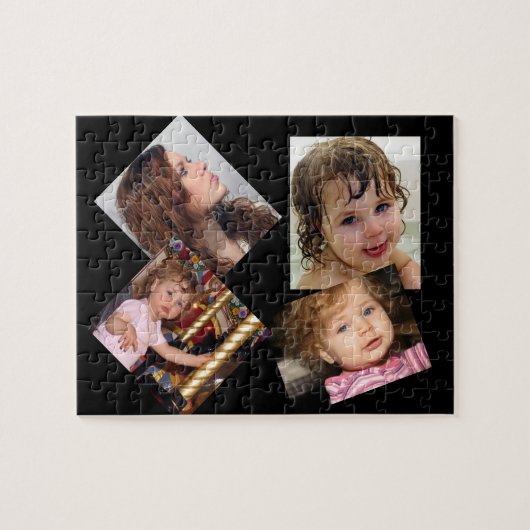 Vier Fotocollage-Sjabloon Legpuzzel (Horizontaal)