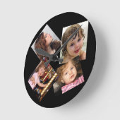 Vier Fotocollage-Sjabloon Ronde Klok (Hoek)