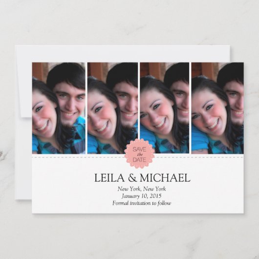 vier fotoframes save the date (Voorkant)
