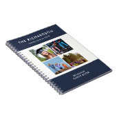 Vier Fotoraster Blue en White Family Reunion Notitieboek (Rechterzijde)
