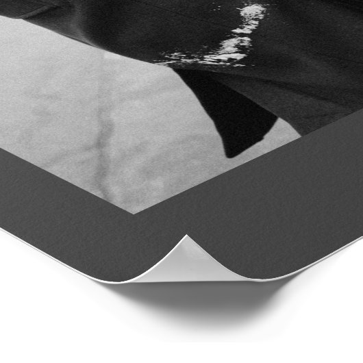 Vier foto's Blinde en Witte Typografie Weddenschap Poster (Hoek)