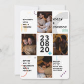 Vier foto's bruiloft uitnodiging (Voorkant)