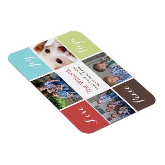 vier foto's collage aangepaste magneten (Rechterzijde)