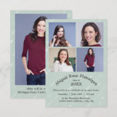 Vier Foto's Collage Arrows-3x5 Afstudeerder kondig Kaart (Voorkant / Achterkant)