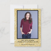 Vier foto's Collage Faux Gold-3x5Afstudeerder Aank Kaart (Achterkant)