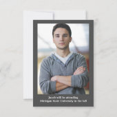 Vier foto's Collage Gray 3x5 - Afstuderen kondigen Kaart (Achterkant)