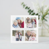 Vier foto's collage kerstkaart (Staand voorkant)