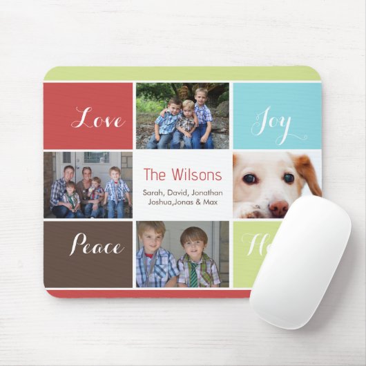 Vier foto's collage muismatten (Met muis)