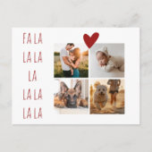 Vier foto's Collage Schattigee kerst Falala Feestdagenkaart (Voorkant)