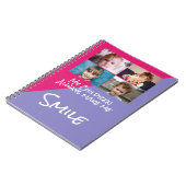 Vier foto's die kinderen maken dat ik roze paars l notitieboek (Linkerzijde)