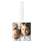 Vier Foto's en Jaar Kubus Ornament (Voorkant)