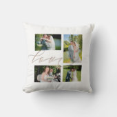 Vier foto's houden van wie je bent, wit kussen (Voorkant)