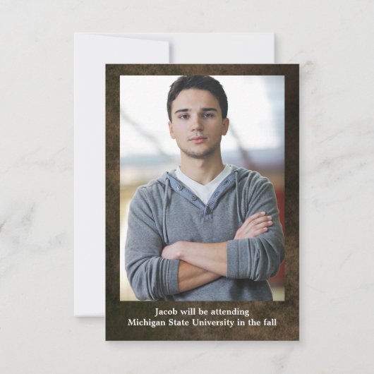 Vier Foto's Lederen 3x5 - Aankondiging Afstuderen (Achterkant)