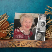 Vier foto's Memorial Plaque Fotoplaat (Zijkant)