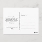 Vier foto's met minimalistische familie met kerstf briefkaart (Achterkant)