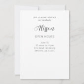 Vier foto's ronde afstudeeraankondiging kaart (Achterkant)