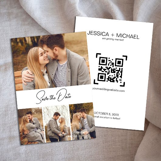 Vier foto's tweezijdig huwelijk save the date