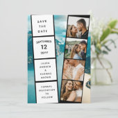 Vier Foto's verzamelen film die de datum opslaat Kaart (Staand voorkant)