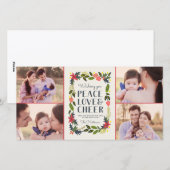 Vier foto's voor feestelijke Lijsten Feestdagenkaart (Voorkant / Achterkant)