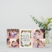 Vier foto's voor feestelijke Lijsten Feestdagenkaart (Staand voorkant)