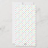 Vier foto's Vrolijke heldere en kleurrijke Skinny  Feestdagenkaart (Achterkant)