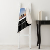 Vier fotosjabloon en Monogram gepersonaliseerd Sherpa Deken (In situ)