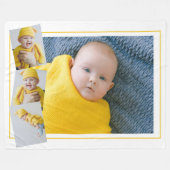 Vier fotosjabloon gepersonaliseerd fleece deken (Voorkant (Horizontaal))