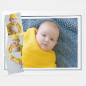 Vier fotosjabloon gepersonaliseerd fleece deken (Voorkant (Horizontaal))