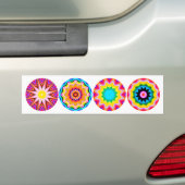 Vier Fractal Mandalas 02 Bumpersticker (Op auto)