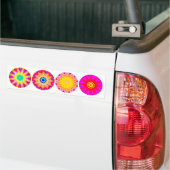 Vier Fractal Mandalas Bumpersticker (Op Truck)