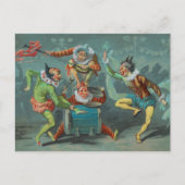 Vier Franse Clowns Briefkaart (Voorkant)