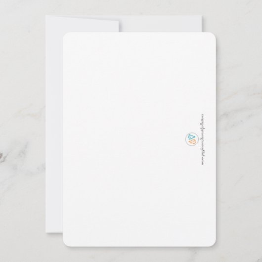 Vier Franse clowns-uitnodiging Kaart (Achterkant)