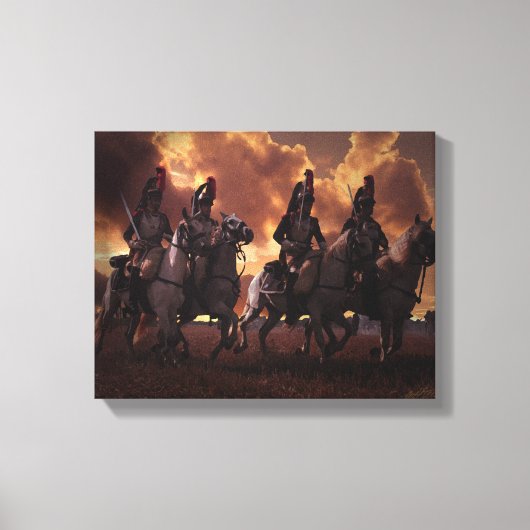 Vier Franse Kurassiers Canvas Afdruk (Voorkant)
