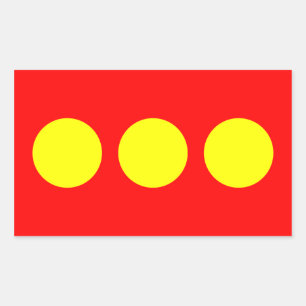 VIER Freetown Christiania Vlag Rechthoekige Sticker