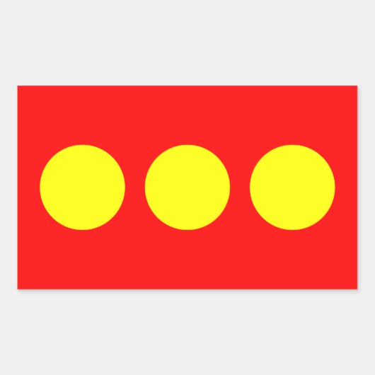 VIER Freetown Christiania Vlag Rechthoekige Sticker (Voorkant)