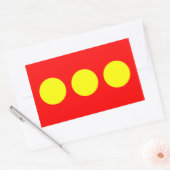 VIER Freetown Christiania Vlag Rechthoekige Sticker (Envelop)