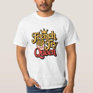 Vier frietjes met leuke kunstwerken t-shirt