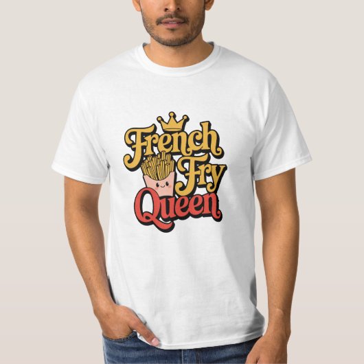Vier frietjes met leuke kunstwerken t-shirt (Voorkant)