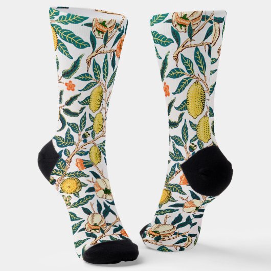 Vier Fruit Patroon, William Morris Sokken (Gebogen)