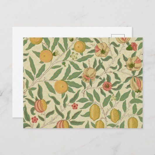 Vier fruit, William Morris Briefkaart (Voorkant / Achterkant)