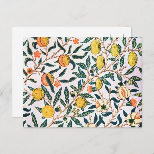 Vier fruit, William Morris Briefkaart (Voorkant / Achterkant)