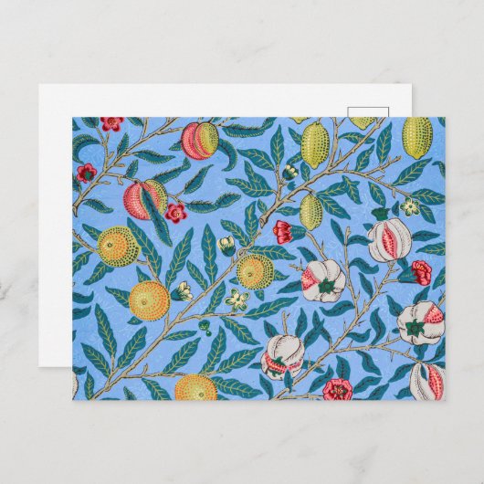 Vier fruit, William Morris Briefkaart (Voorkant / Achterkant)