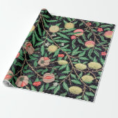 Vier fruit, William Morris Cadeaupapier (Uitgerold)