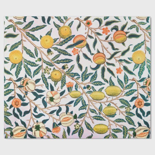 Vier fruit, William Morris Cadeaupapier (Vlak)