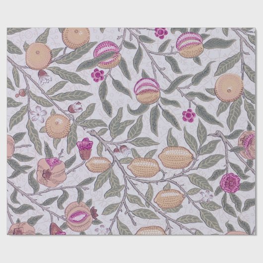Vier fruit, William Morris Cadeaupapier (Vlak)