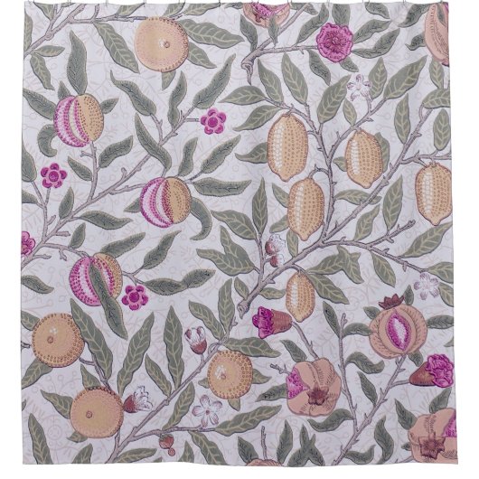 Vier fruit, William Morris Douchegordijn (Voorkant)