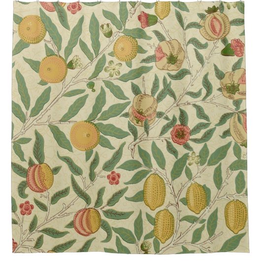 Vier fruit, William Morris Douchegordijn (Voorkant)