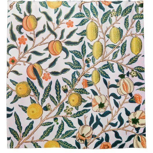 Vier fruit, William Morris Douchegordijn (Voorkant)