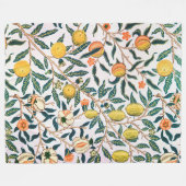 Vier fruit, William Morris Fleece Deken (Voorkant (Horizontaal))